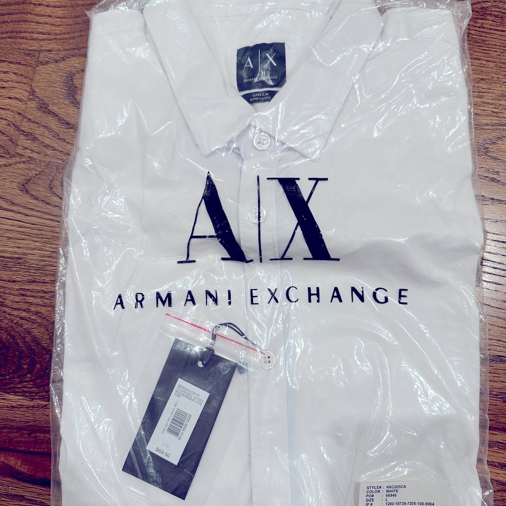 New men shirt size L armani exchange